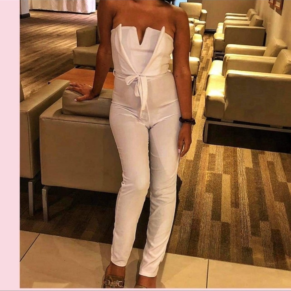 White pant suit